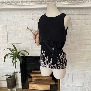 Vintage bebe silk black top